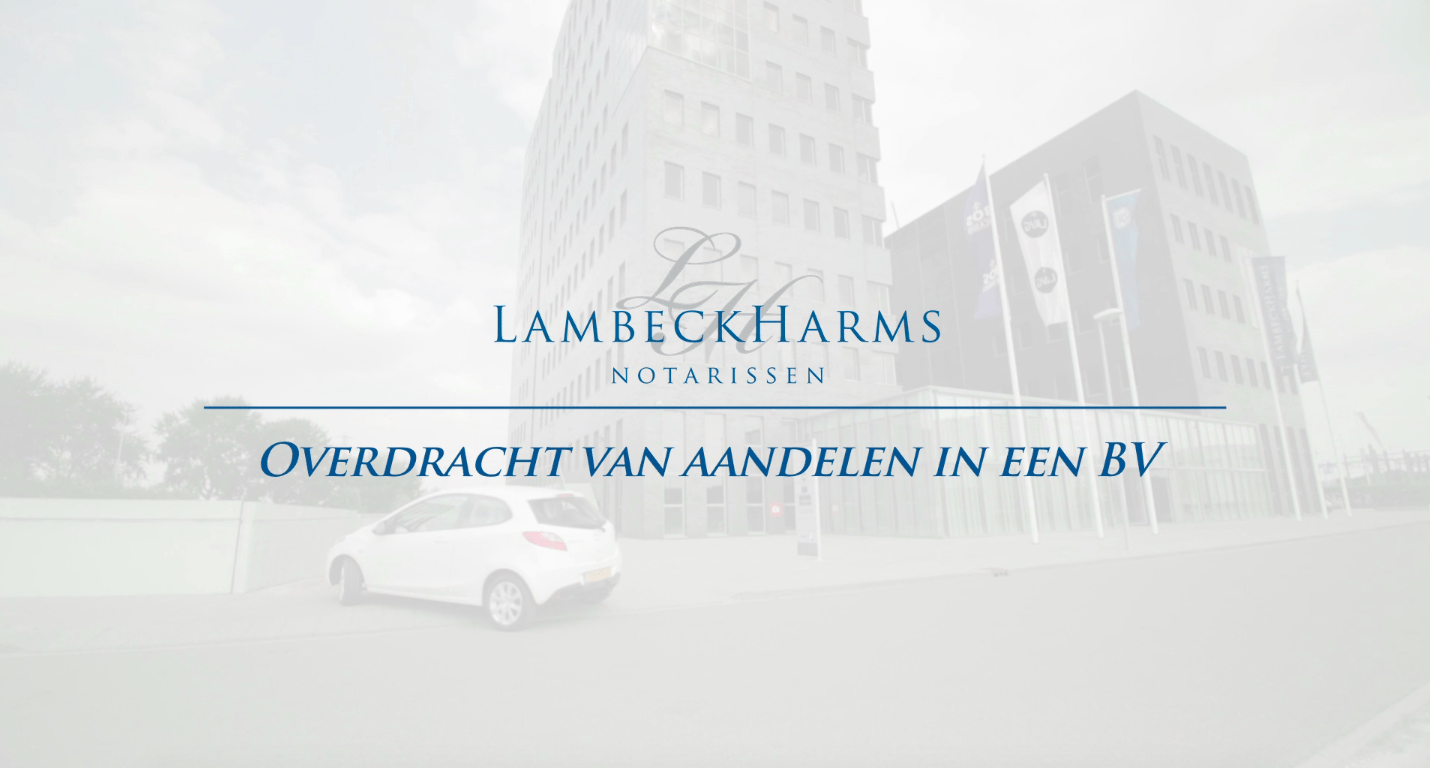 Overdracht aandelen in een bv